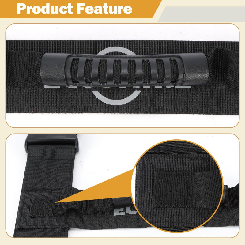 ECOSHIRE Carrying Strap with Handle  Handheld Belt for Safely Moving and Lifting Heavy Boxes  Adjustable Belt  H-Shaped Style Carry Straps  Suitable for Cylinder  Camping Mat(78.7 inch) - Image 2
